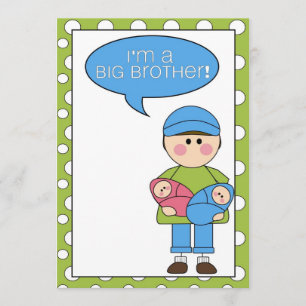 Anuncio soy un hermano mayor (gemelos varón/chica) invitac