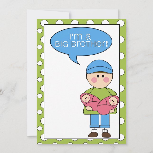 Anuncio soy un hermano mayor (hermanas gemelas) (Anverso)