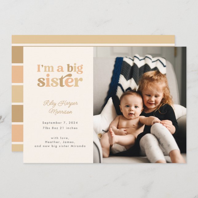 Anuncio Soy una hermana grande (neutral) (Anverso / Reverso)