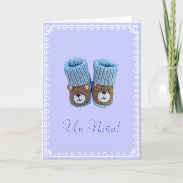 Anuncio Spanish: It's a boy -booties / Es un niño ! (Anverso)