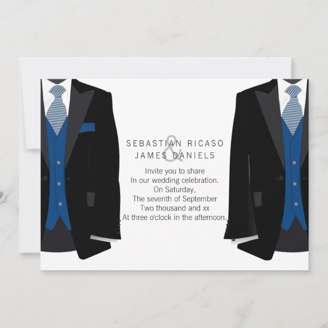 Anuncio Sr. Suit y Boda Gay Blue Tie (Anverso)