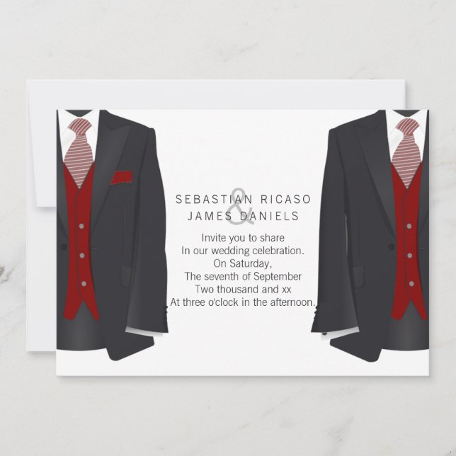 Anuncio Sr. Suit y Boda Gay Red Tie (Anverso)
