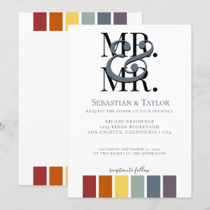 Anuncio Sr. y Sr. Rainbow Gay Elegant Wedding