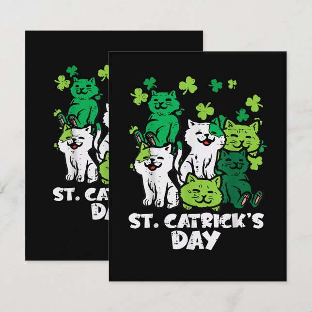 Anuncio St Patricks Catricks Day Cats Saint Pattys (Anverso / Reverso)