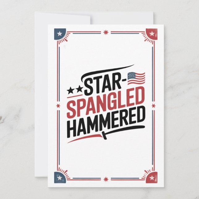 Anuncio Star Spangled Hammered | Gracioso 4 de Julio Tee (Anverso)