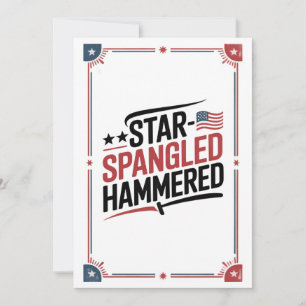 Anuncio Star Spangled Hammered Gracioso 4 de Julio Tee