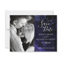 Starry Night Celestial Sky Photo Save the Date