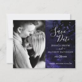 Anuncio Starry Night Celestial Sky Photo Save the Date