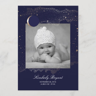 Anuncio Starry Night Gold Stars Nace bebé recién nacido