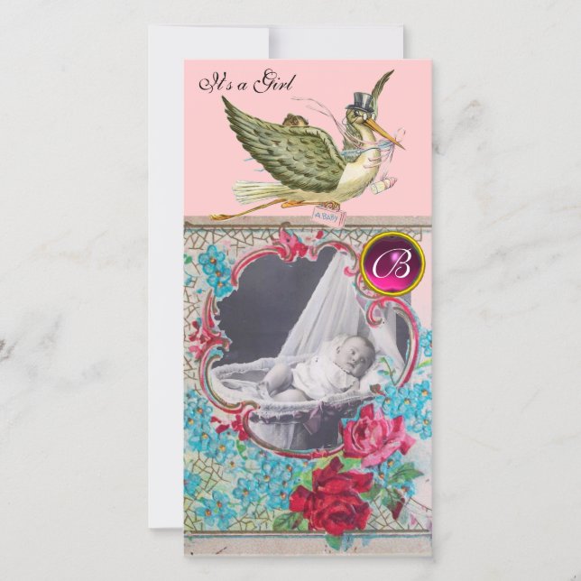 Anuncio STORK BABY SHOWER MONOGRAM ,ruby (Anverso)