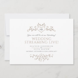 Anuncio streaming en vivo de bodas de hojas blancas de col