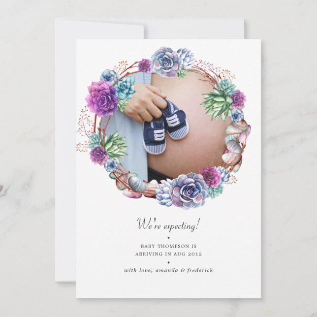 Anuncio Sucultores del desierto acuarela Foto Embarazo (Anverso)