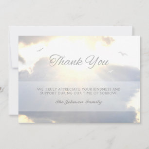 Anuncio Sunlight Streams & Clouds Thank You Photo Memorial