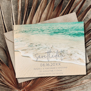 Anuncio Sunset Beach Wedding Photo Save the Date