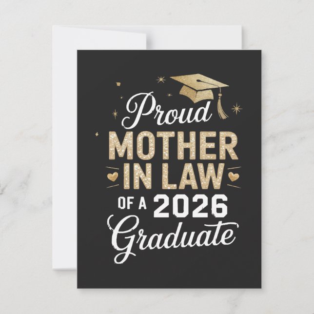 Anuncio Súper Orgullosa Suegra de Graduado de 2026 (Anverso)