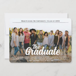 Anuncio Superposición de script de moda Una graduación d