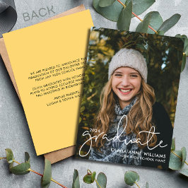 Anuncio Superposición minimalista para foto de graduado de