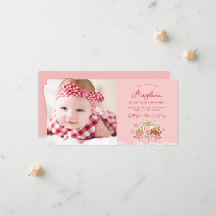 Anuncio Sweet Petite Pink Blooms Baby Photo Birth