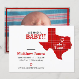 Anuncio Tapón Rojo Hecho En Texas Foto Horizontal