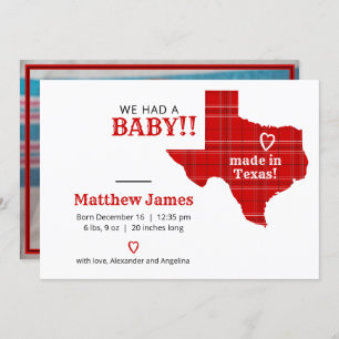 Anuncio Tapón Rojo Hecho En Texas Foto Horizontal