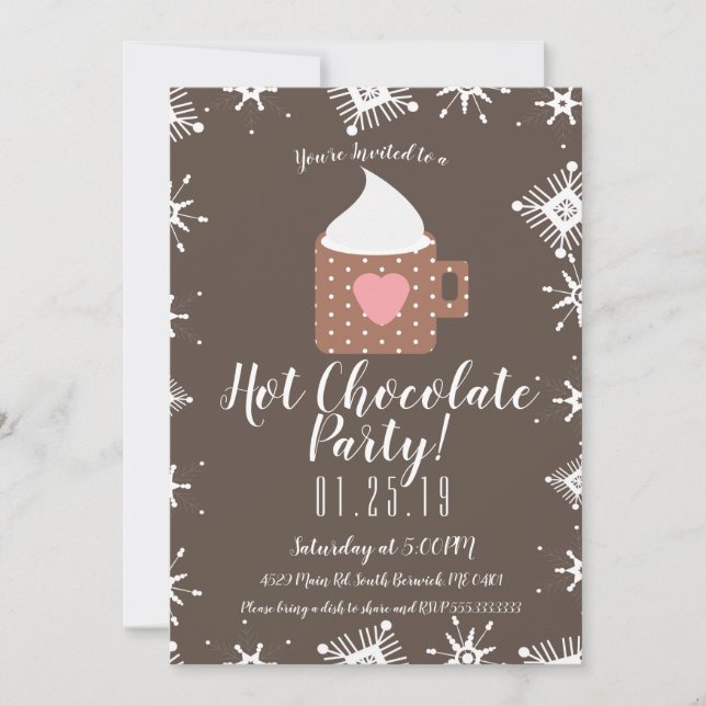 Anuncio Taza de campamento de chocolate caliente de invier (Anverso)