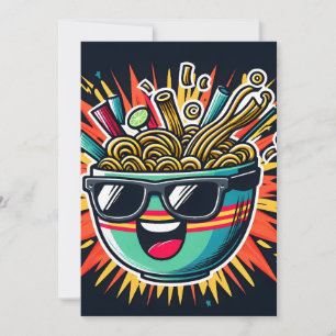 Anuncio Tazón de ramen de dibujos animados de fideos lindo