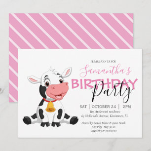 Anuncio ¡Te invitan a una fiesta de cumpleaños de "vaca sa