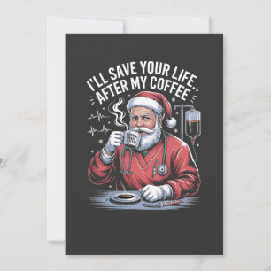 Anuncio Te salvaré la vida después de mi café Santa Navida