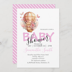 Anuncio Teddy Bearly Wait Hot Air Balloon Pink