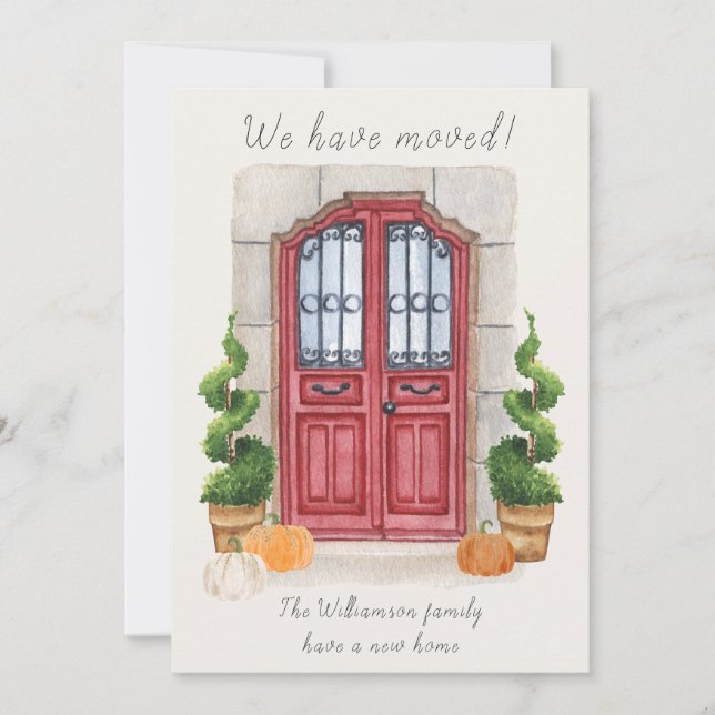 Anuncio Tema de otoño Hemos movido el cambio de dirección (Anverso)