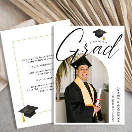 Anuncio Tendencia Moderna Letra Arco Foto Graduación