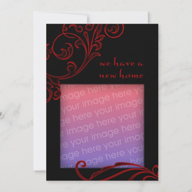 Anuncio tenemos un nuevo hogar: flor oscuro (Anverso)