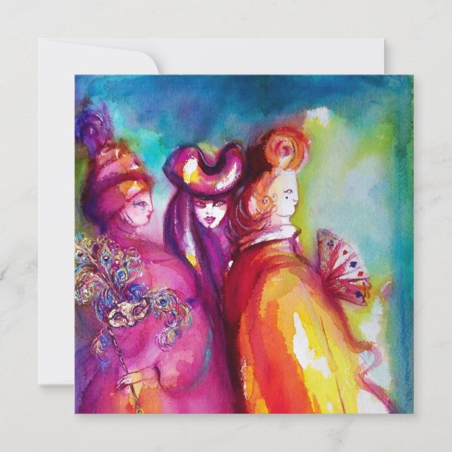 Anuncio TERCERA MÁSCARA baile de máscaras, oro rojo amaril (Anverso)