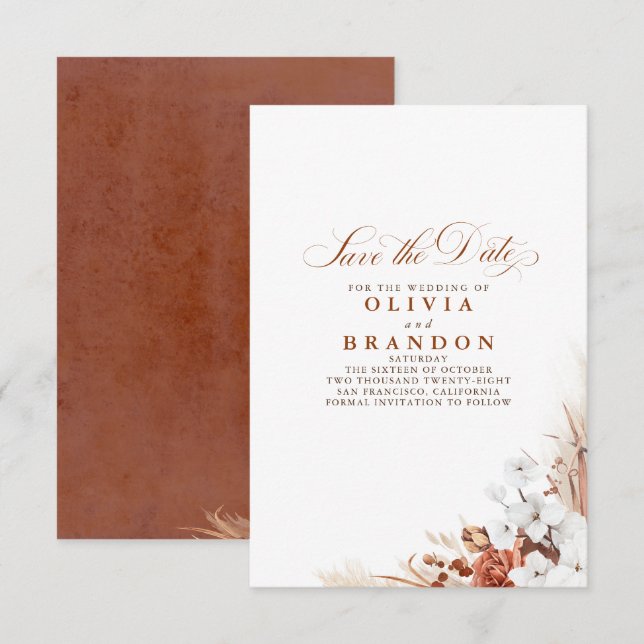 Anuncio Terracota y flores blancas salvan la fecha (Anverso / Reverso)