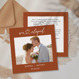 Anuncio Terracotta Nos Fugamos Foto Corazón Escritura Boda