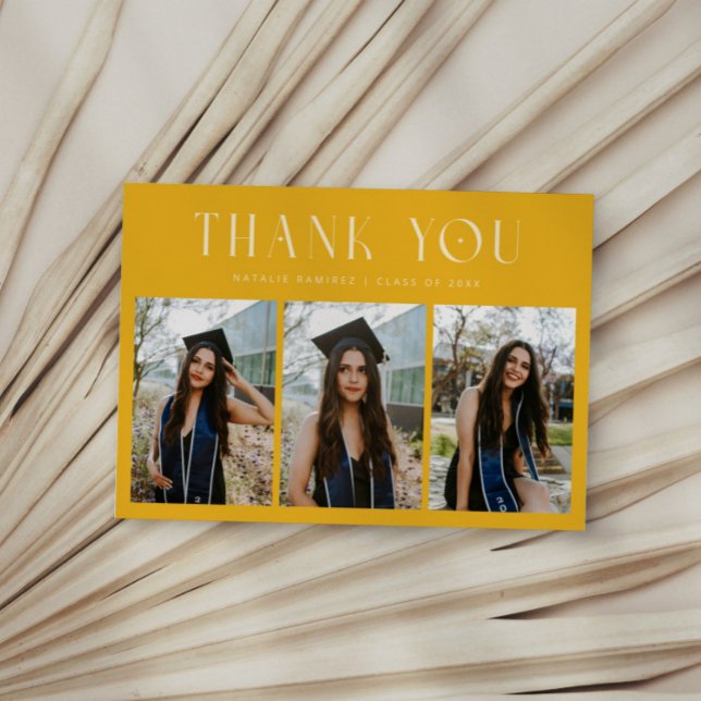 Anuncio Thank You Whimsical Yellow Graduation Photo (Subido por el creador)
