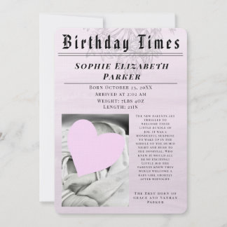 Anuncio Tiempos de cumpleaños Recién nacido