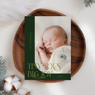 Anuncio Tiny Toes Big Joy Green Photo Birth