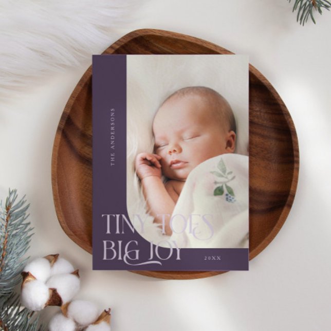 Anuncio Tiny Toes Big Joy Plum Foto Nacimiento (Subido por el creador)