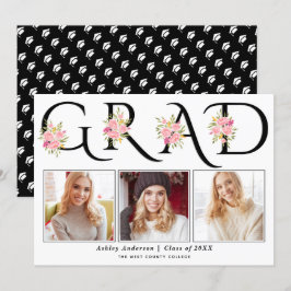 Anuncio Tipografía de Black GRAD graduación de fotos de ro