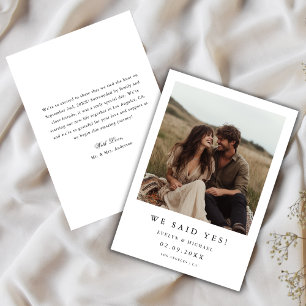 Anuncio Tipografía de Foto Boho Rústica Nos Casamos Boda