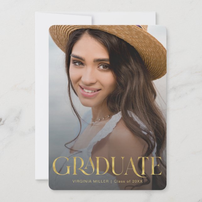 Anuncio Tipografía de Graduado Graduación Moderna (Anverso)