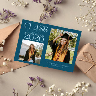Anuncio Tipografía elegante de la clase de 2026 Foto de gr