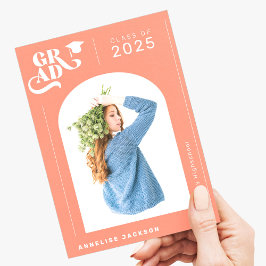 Anuncio Tipografía elegante moderna foto año graduado