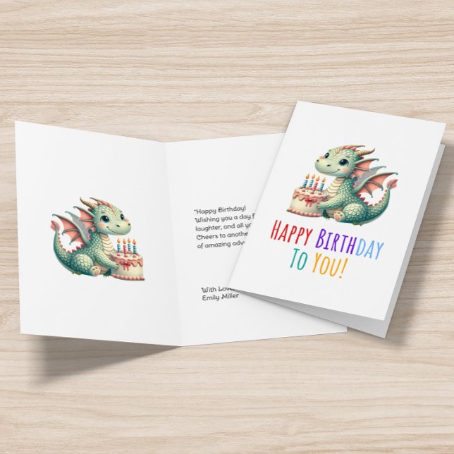 Anuncio Tipografía Feliz Cumpleaños Dinosaurio Lindo  (Subido por el creador)