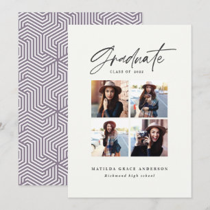 Anuncio Típografía geométrica multifotografía graduación p