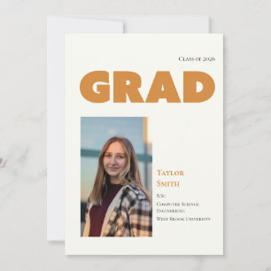 Anuncio Tipografía moderna audaz y elegante - graduación n