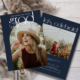 Anuncio Tipografía moderna Marina Dusty 2 Graduación fotog