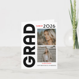 Anuncio Tipografía negra negrita minimalista moderna gradu