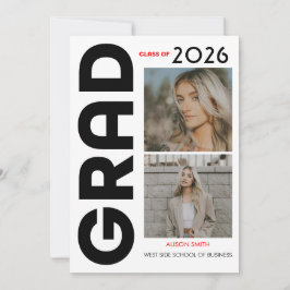 Anuncio Tipografía negra negrita minimalista moderna gradu